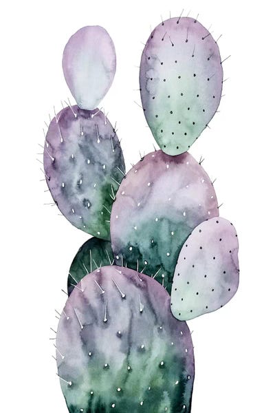 Succulents: Purple Cactus II by Grace Popp