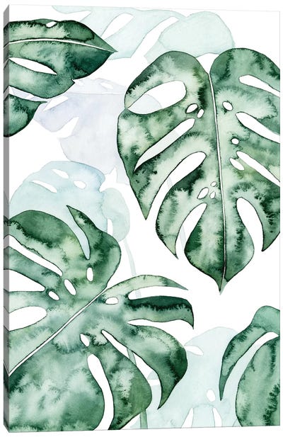 Split Leaf I Canvas Art Print - Earthen Greenery