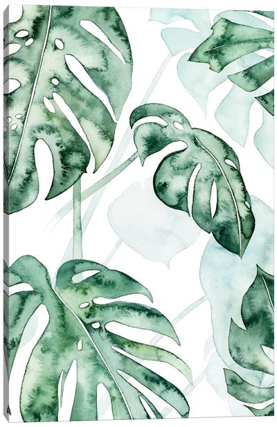 Split Leaf II Canvas Art Print - Earthen Greenery