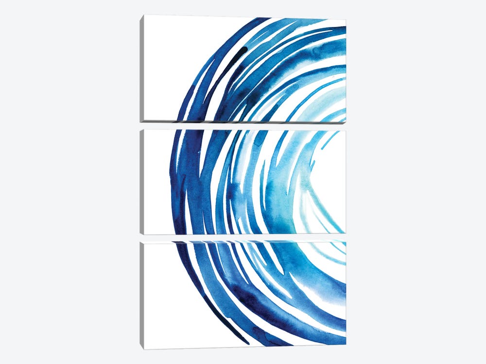 Blue Vortex I by Grace Popp 3-piece Canvas Print