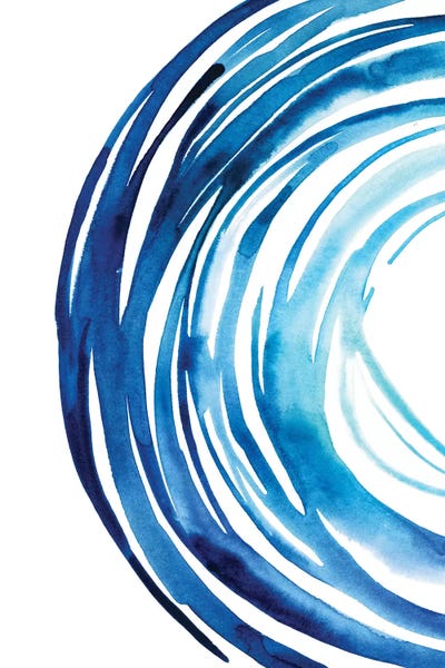 Large Minimalist Art - Canvas Prints: Blue Vortex I by Grace Popp