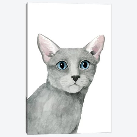 Cat Portrait I Canvas Print #POP622} by Grace Popp Canvas Artwork