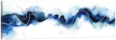 Glacial Break III Canvas Art Print - Black, White & Blue Art