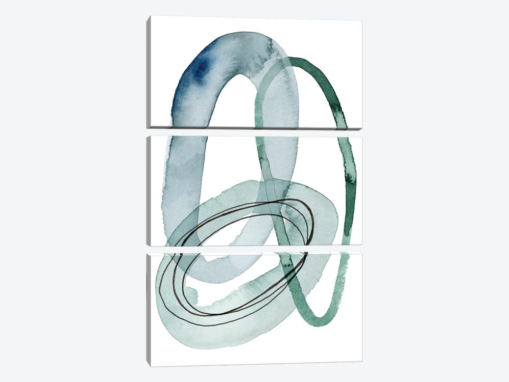 Looping Abstract IV by Grace Popp 3-piece Canvas Wall Art