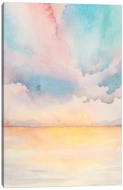 Sea Sunset Triptych II Canvas Art Print - Grace Popp