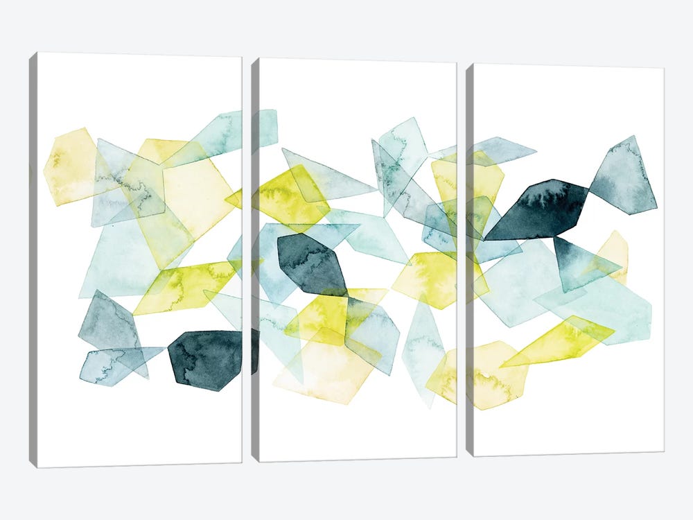 Seaglass Abstract I by Grace Popp 3-piece Canvas Art