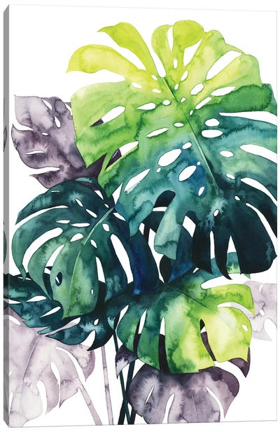 Twilight Palms IV Canvas Art Print - Leaf Art