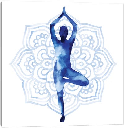 Yoga Flow III Canvas Art Print - Fitness Art
