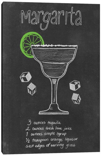 Chalkboard Cocktails Collection II Canvas Art Print - Recipes