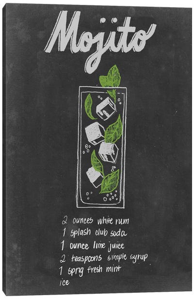 Chalkboard Cocktails Collection III Canvas Art Print - Cocktail & Mixed Drink Art