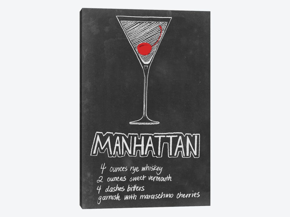 Chalkboard Cocktails Collection IV by Grace Popp 1-piece Canvas Art Print