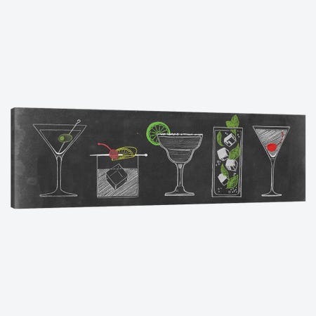 Chalkboard Cocktails Collection VII Canvas Print #POP742} by Grace Popp Canvas Print
