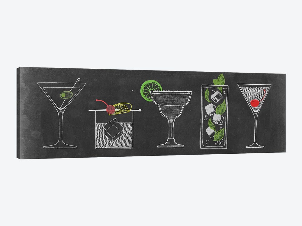 Chalkboard Cocktails Collection VII by Grace Popp 1-piece Canvas Art Print