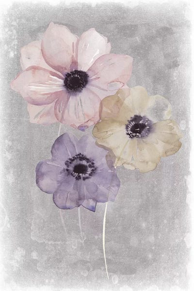 Gray & Purple: Floral Waltz II by Grace Popp