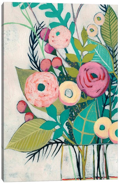 Soft Spring Bouquet II Canvas Art Print - Ranunculus Art