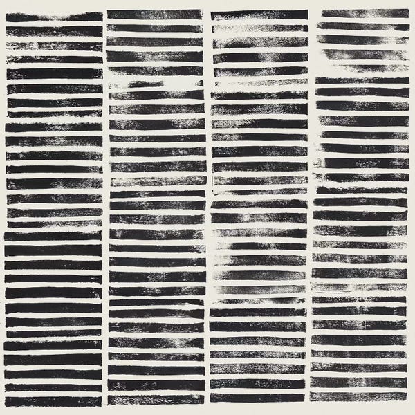 Linear Abstract: Stripe Block Prints II by Grace Popp