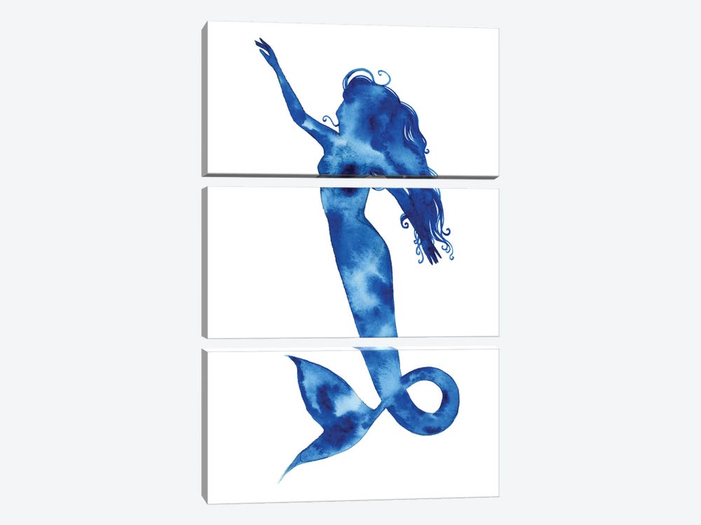 Blue Sirena I 3-piece Canvas Print