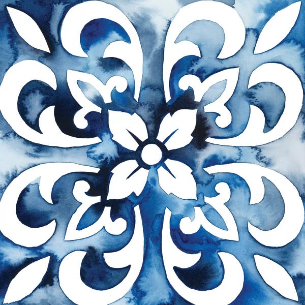 Mediterranean Décor: Cobalt Tile II by Grace Popp