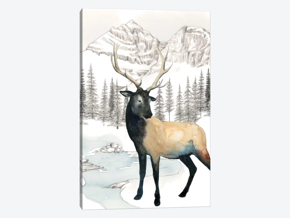 Winter Elk I 1-piece Canvas Art Print
