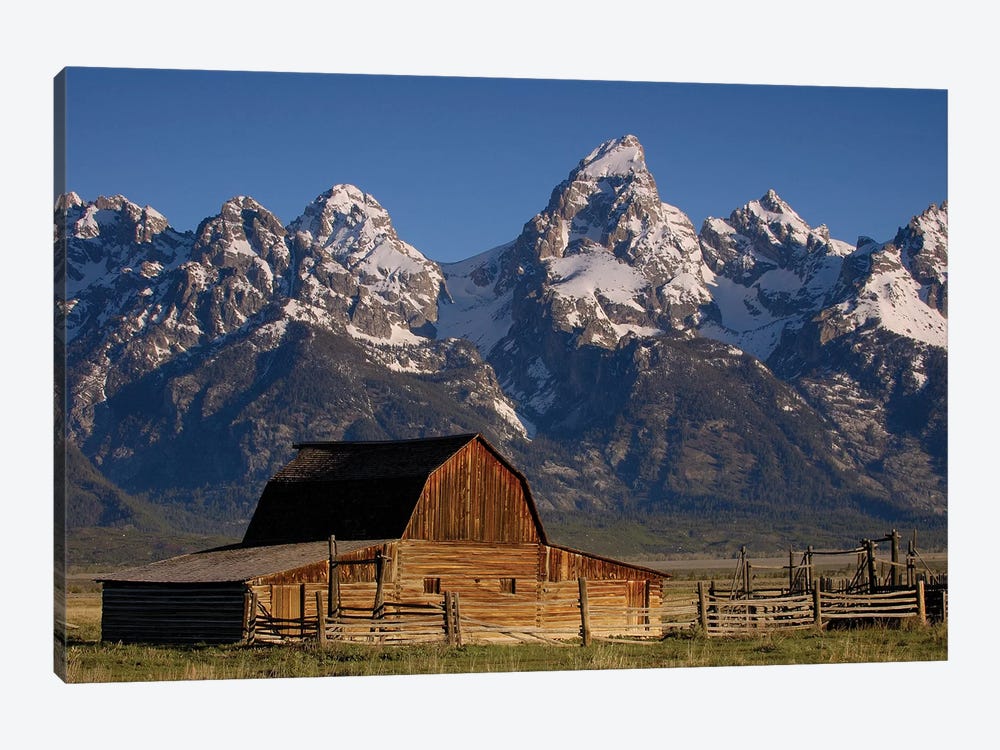 Cunningham Cabin In Front Of Grand Teton Range, Wyoming by Pete Oxford 1-piece Canvas Art