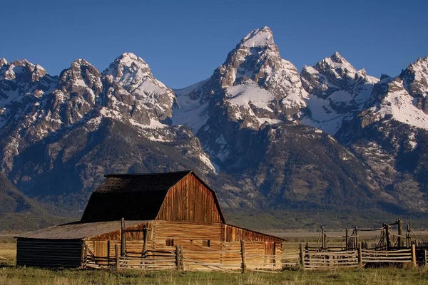 Wyoming: Cunningham Cabin In Front Of Grand Teton Range, Wyoming by Pete Oxford