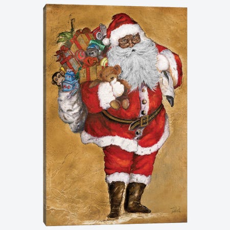 African American Presents From St. Nick Canvas Print #PPI1009} by Patricia Pinto Canvas Art