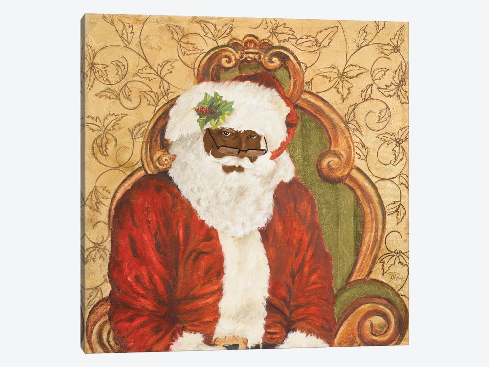 African American Sitting Santa by Patricia Pinto 1-piece Canvas Print
