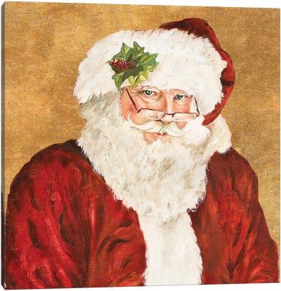 Saint Nick Canvas Art Print - Large Christmas Art
