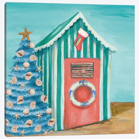 Peach Cabana Christmas Canvas Print #PPI1016} by Patricia Pinto Canvas Artwork
