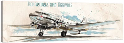 Departures & Arrivals Canvas Art Print - Airplane Art