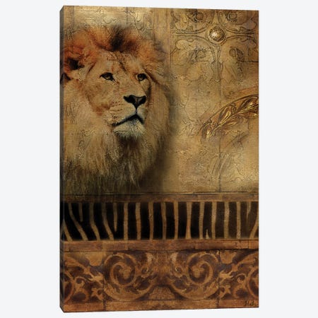 Elegant Safari IV (Lion) Canvas Print #PPI115} by Patricia Pinto Canvas Print