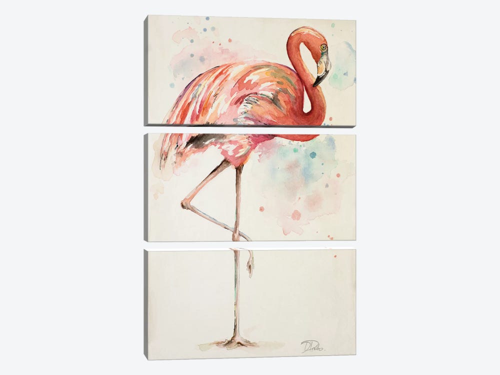Flamingo II by Patricia Pinto 3-piece Canvas Art