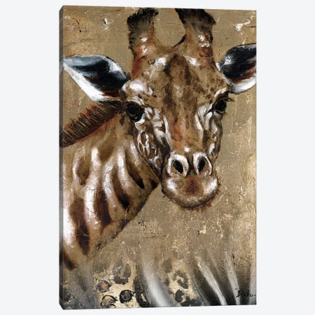 Giraffe on Print Canvas Print #PPI138} by Patricia Pinto Canvas Art