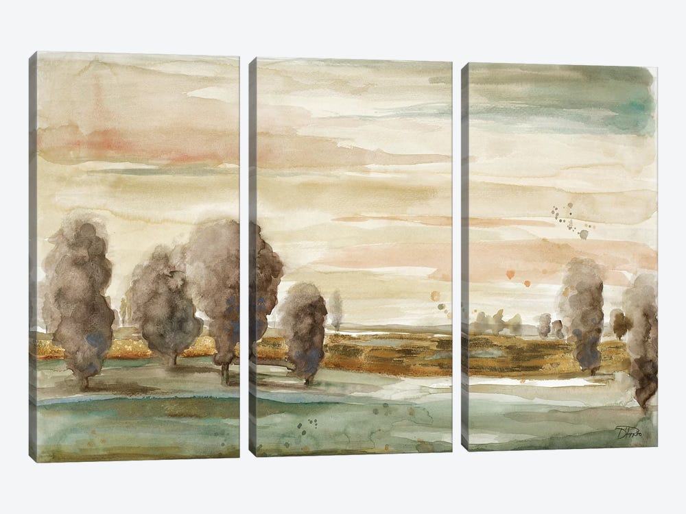 Gold in the River by Patricia Pinto 3-piece Canvas Print