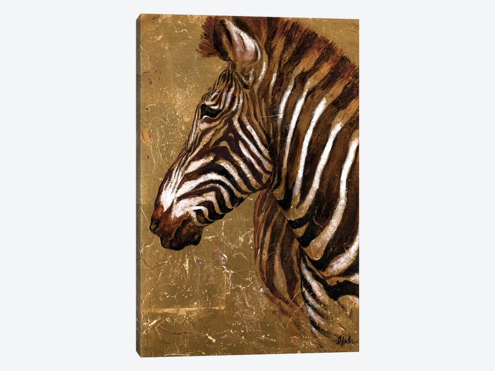Gold Zebra by Patricia Pinto 1-piece Canvas Art