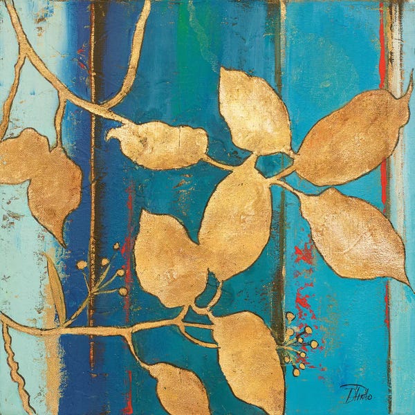 Blue & Gold: Golden Blue II by Patricia Pinto