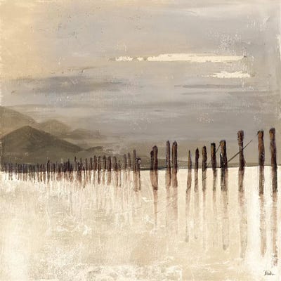 Hidden Pier (light gray) by Patricia Pinto canvas print