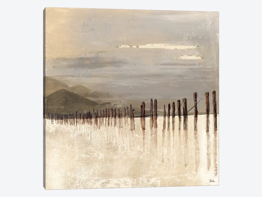 Hidden Pier (light gray) by Patricia Pinto 1-piece Canvas Print
