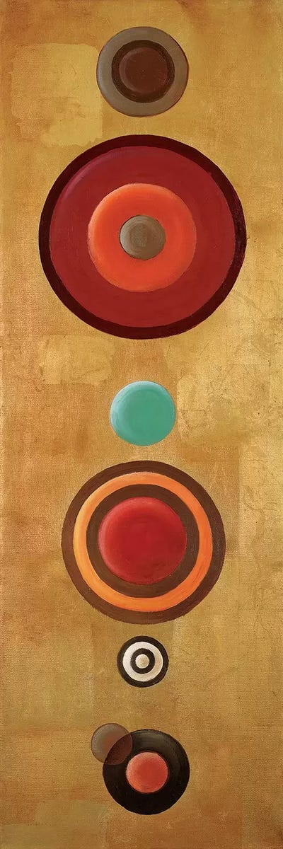 Les Circles II by Patricia Pinto framed canvas print
