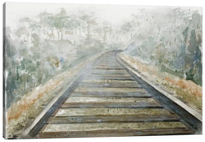 Long Wait Canvas Art Print - Train Art