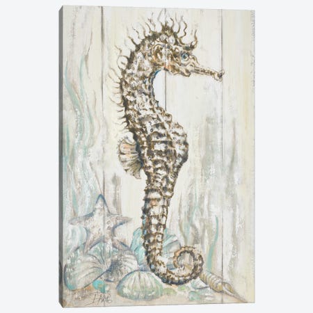 Antique Seahorse I Canvas Print #PPI21} by Patricia Pinto Canvas Art Print