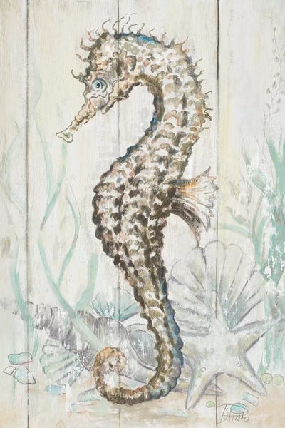 Seahorses: Antique Seahorse II by Patricia Pinto