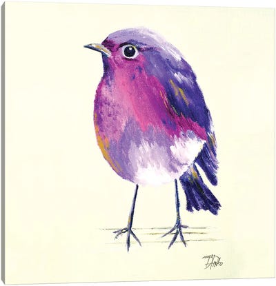 Purple Bird II Canvas Art Print - Patricia Pinto