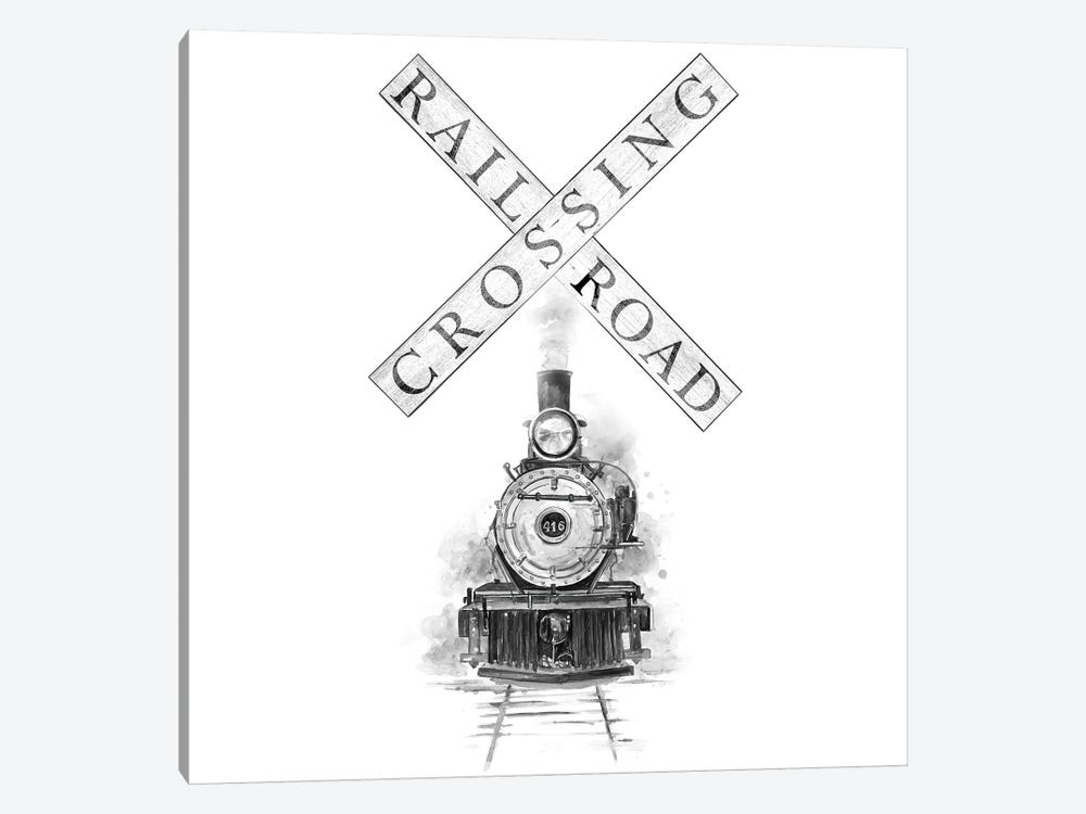 Railroad Crossing by Patricia Pinto 1-piece Canvas Wall Art