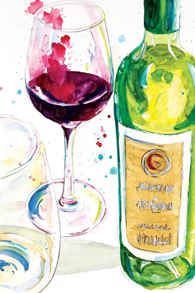 Patricia Pinto: Red and White Wine II by Patricia Pinto