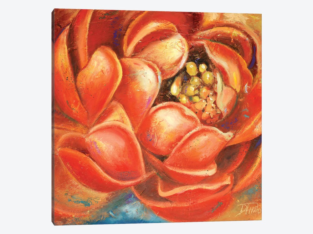 Red Lotus I by Patricia Pinto 1-piece Canvas Artwork