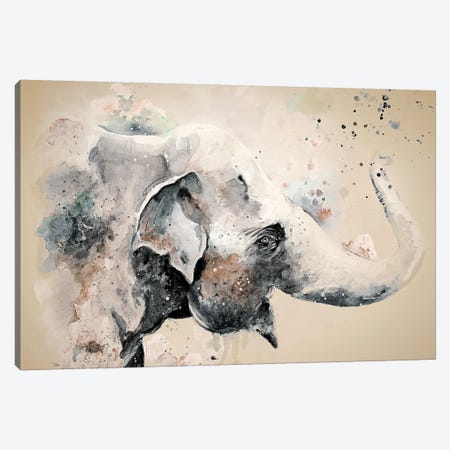 Sandstone Elephant Canvas Print #PPI263} by Patricia Pinto Canvas Wall Art