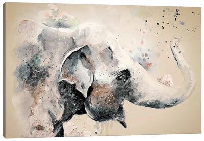 Sandstone Elephant Canvas Art Print - Elephant Art