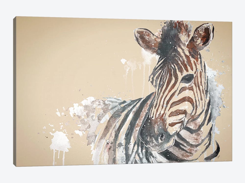 Sandstone Zebra by Patricia Pinto 1-piece Canvas Wall Art
