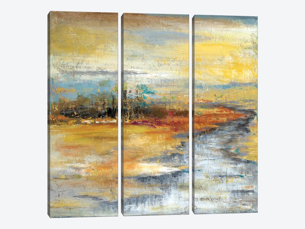 Silver River I by Patricia Pinto 3-piece Canvas Wall Art